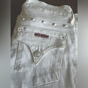 HUDSON JEANS Collin Mid Rise Skinny Back Flap Pockets with studs Womens 26 -A
